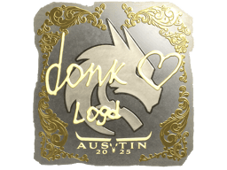 Naklejka | donk (złota) | Austin 2025