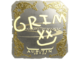 Naklejka | Grim (złota) | Austin 2025
