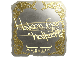 Naklejka | hallzerk (złota) | Austin 2025