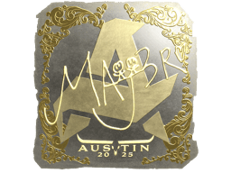 Naklejka | MAJ3R (złota) | Austin 2025