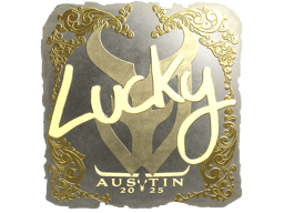 Naklejka | Lucky (złota) | Austin 2025