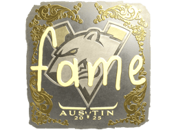 Naklejka | fame (złota) | Austin 2025