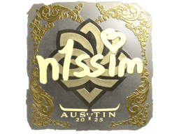 Naklejka | n1ssim (złota) | Austin 2025