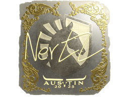 Naklejka | NertZ (złota) | Austin 2025