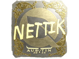 Naklejka | nettik (złota) | Austin 2025