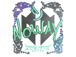 Naklejka | noway (holograficzna) | Austin 2025