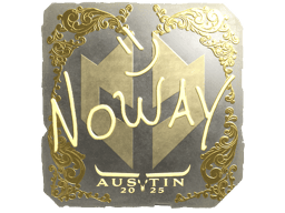 Naklejka | noway (złota) | Austin 2025