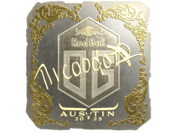Naklejka | nicoodoz (złota) | Austin 2025