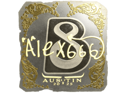 Naklejka | alex666 (złota) | Austin 2025