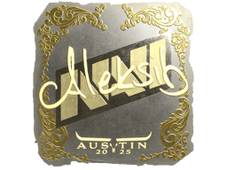 Naklejka | Aleksib (złota) | Austin 2025