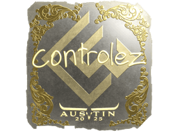 Naklejka | controlez (złota) | Austin 2025