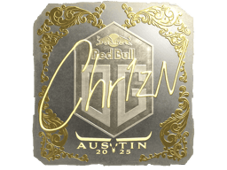 Naklejka | Chr1zN (złota) | Austin 2025
