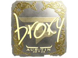 Naklejka | broky (złota) | Austin 2025