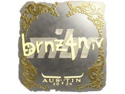Naklejka | brnz4n (złota) | Austin 2025