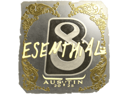 Naklejka | esenthial (złota) | Austin 2025