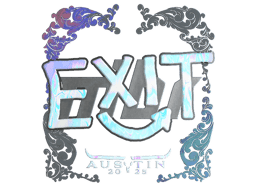 Naklejka | exit (holograficzna) | Austin 2025