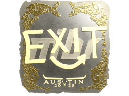 Naklejka | exit (złota) | Austin 2025