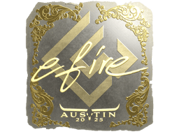 Naklejka | efire (złota) | Austin 2025