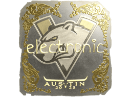 Naklejka | electronic (złota) | Austin 2025