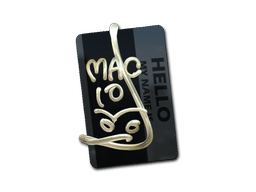 Naklejka | Witaj, MAC-10 (złota)