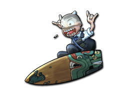 Naklejka | Surfer K – ognisty wąż (foliowana)