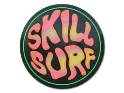 Naklejka | Wprawny surfer – koral (holograficzna)