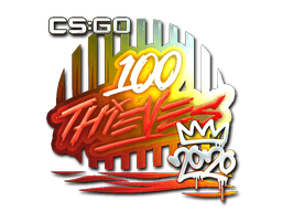 Naklejka | 100 Thieves (foliowana) | RMR 2020
