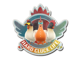 Naklejka | Hard Cluck Life (holograficzna)