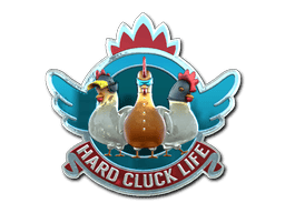 Naklejka | Hard Cluck Life (foliowana)