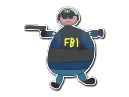 Naklejka | Kiepsko narysowany agent FBI