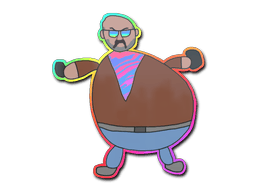 Naklejka | Kiepsko narysowany agent Leet Crew (holograficzna)