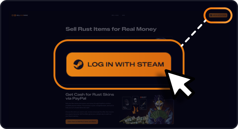 Log in securely with Steam