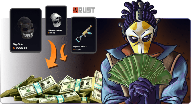 Get real money for Rust skins and items
