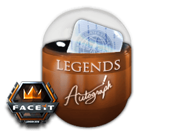 Pojemnik z autografem | Legendy | FACEIT London 2018