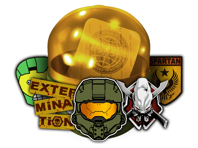 Pojemnik z naklejką Halo