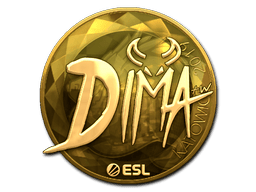 Naklejka | Dima (złota) | Katowice 2019