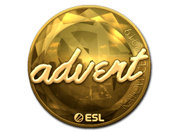 Naklejka | advent (złota) | Katowice 2019
