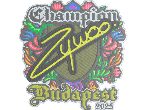 Sticker | ZywOo (Embroidered, Champion) | Budapest 2025