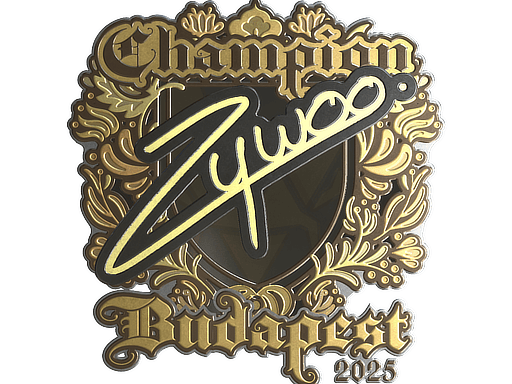 Sticker | ZywOo (Gold, Champion) | Budapest 2025