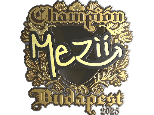 Sticker | mezii (Gold, Champion) | Budapest 2025