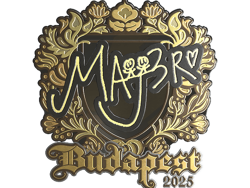 Sticker | MAJ3R (Gold) | Budapest 2025