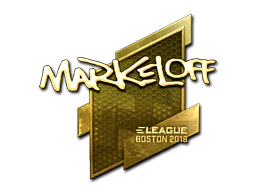 Sticker | markeloff (Gold) | Boston 2018