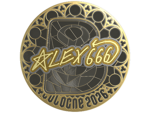 Sticker | alex666 (Gold) | Cologne 2026