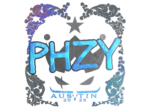 Naklejka | phzy (holograficzna) | Austin 2025